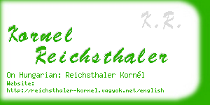 kornel reichsthaler business card